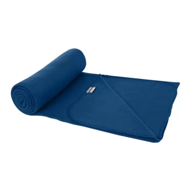 PLAID POLAIRE PERSONNALISÉ RPET 'WEEK-END' - EXPEDITION RAPIDE 4 JOURS - bleu marine