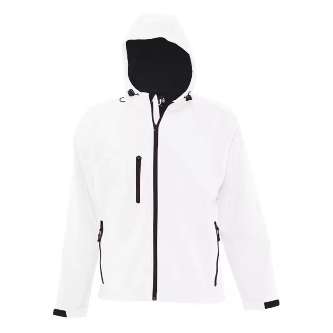 VESTE SOFTSHELL A CAPUCHE HOMME 'REPLAY ' 340 GR/M² - blanc