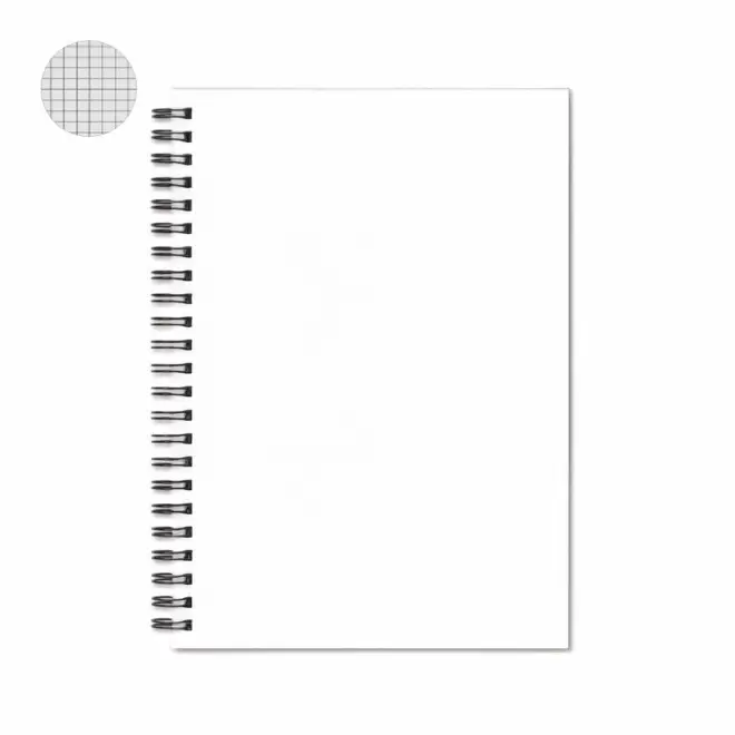 CARNET PERSONNALISÉ A4 À SPIRALES SUR-MESURE 'MYNOTE' - quadrillé