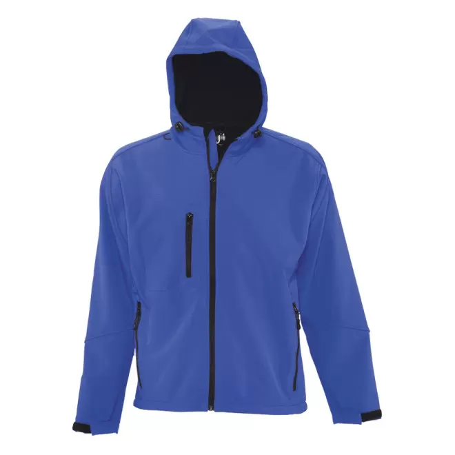 VESTE SOFTSHELL A CAPUCHE HOMME 'REPLAY ' 340 GR/M² - bleu