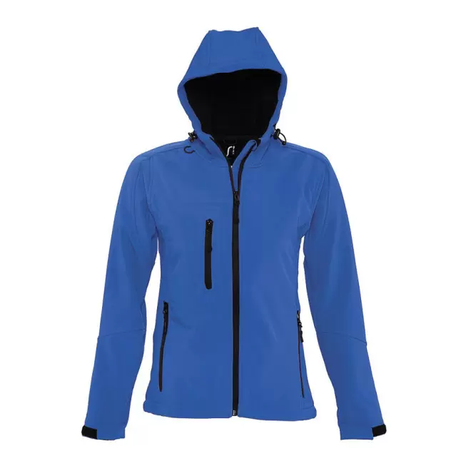 VESTE SOFTSHELL A CAPUCHE FEMME 'REPLAY' 340 GR/M² - bleu