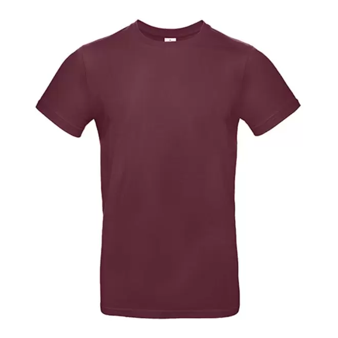 TEE-SHIRT PERSONNALISÉ COL ROND HOMME B&C® 'PALTO 185' - burgundy