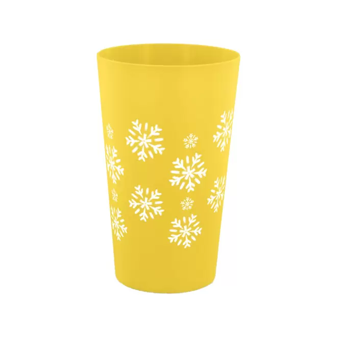 GOBELET MIF 30CL PERSONNALISABLE 'CUPY NOEL' - jaune opaque