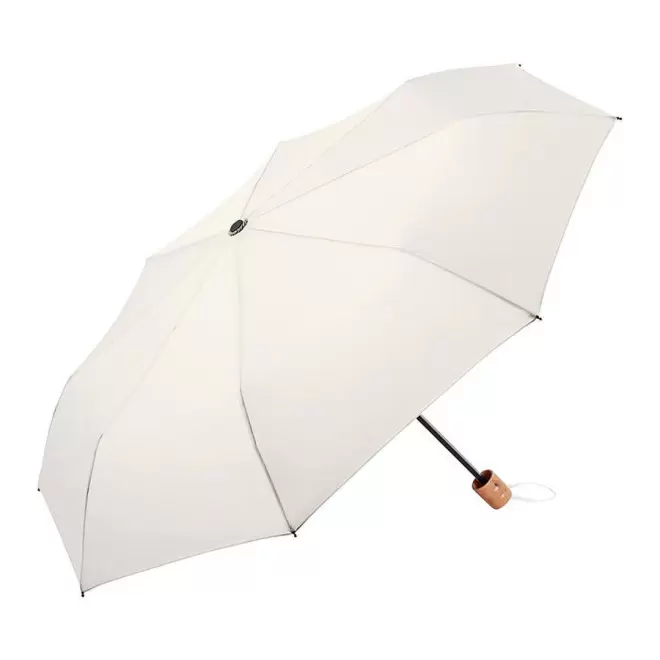 PARAPLUIE PUBLICITAIRE DE POCHE AVEC SAC FARE® 'LIVERPA' - blanc cassé