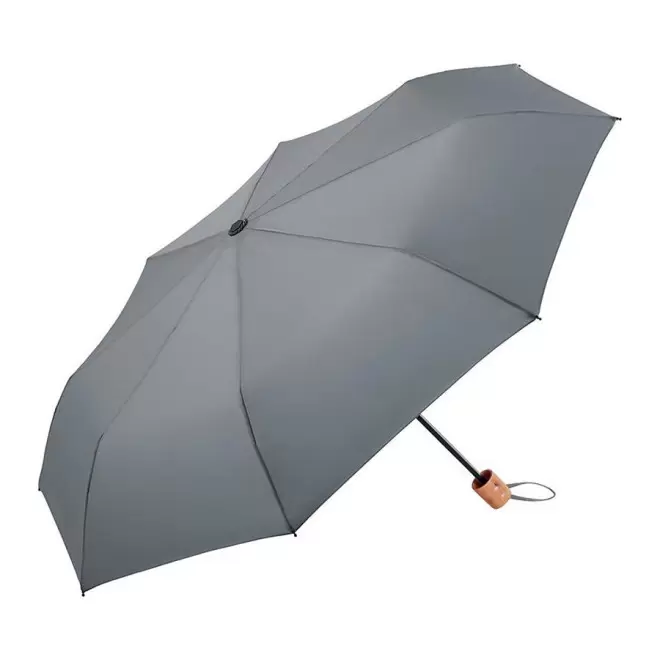 PARAPLUIE PUBLICITAIRE DE POCHE AVEC SAC FARE® 'LIVERPA' - gris