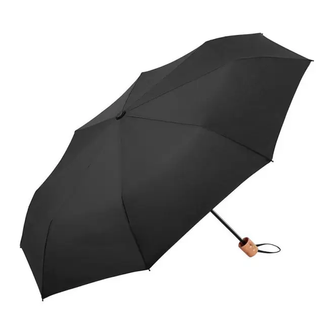 PARAPLUIE PUBLICITAIRE DE POCHE AVEC SAC FARE® 'LIVERPA' - noir