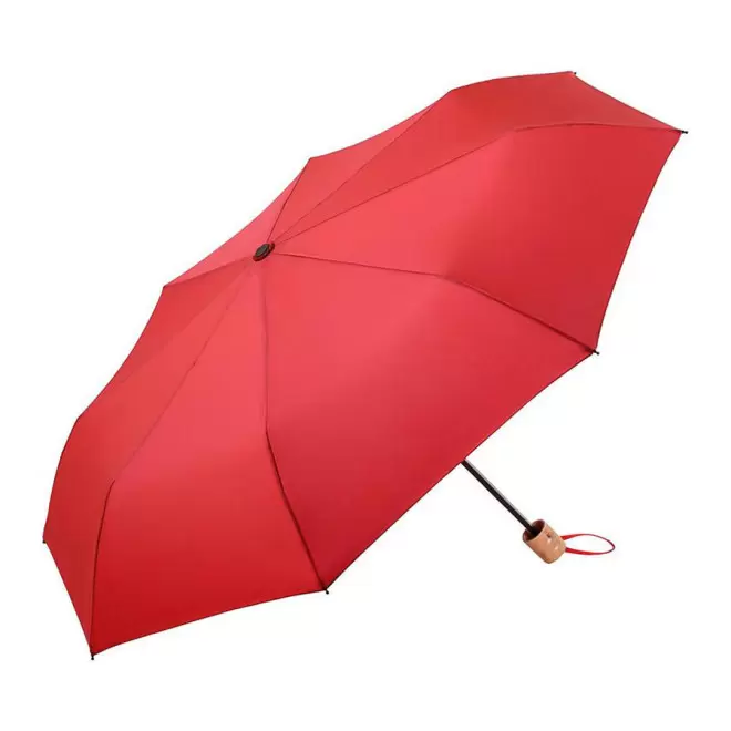 PARAPLUIE PUBLICITAIRE DE POCHE AVEC SAC FARE® 'LIVERPA' - rouge