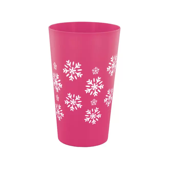GOBELET MIF 30CL PERSONNALISABLE 'CUPY NOEL' - rose opaque