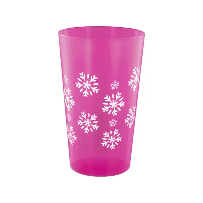 GOBELET MIF 30CL PERSONNALISABLE 'CUPY NOEL' - rose transparent