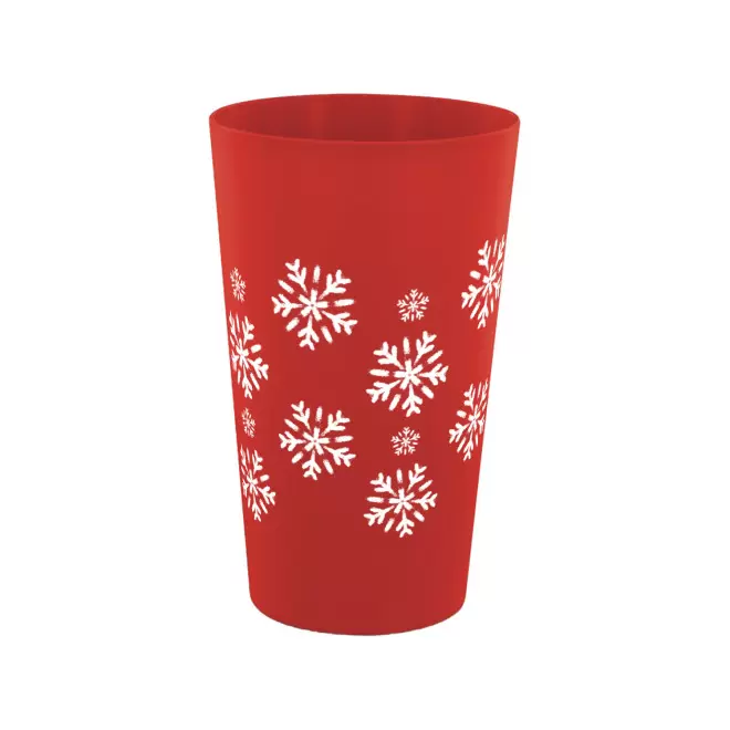 GOBELET MIF 30CL PERSONNALISABLE 'CUPY NOEL' - rouge opaque