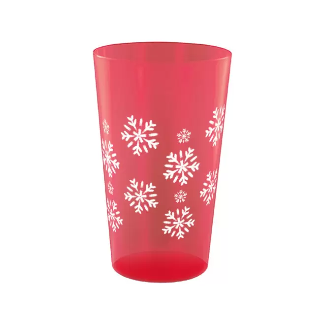 GOBELET MIF 30CL PERSONNALISABLE 'CUPY NOEL' - rouge transparent