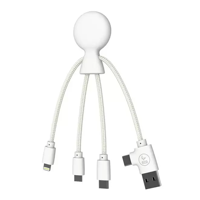 CABLE PERSONNALISABLE XOOPAR 'MR BIO SMART NFC' - blanc