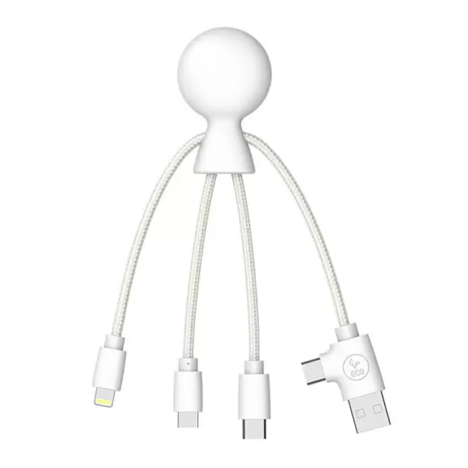 EXPRESS 72H - CÂBLE DE CHARGEMENT PERSONNALISÉ XOOPAR® 'MR BIO SMART NFC' - blanc