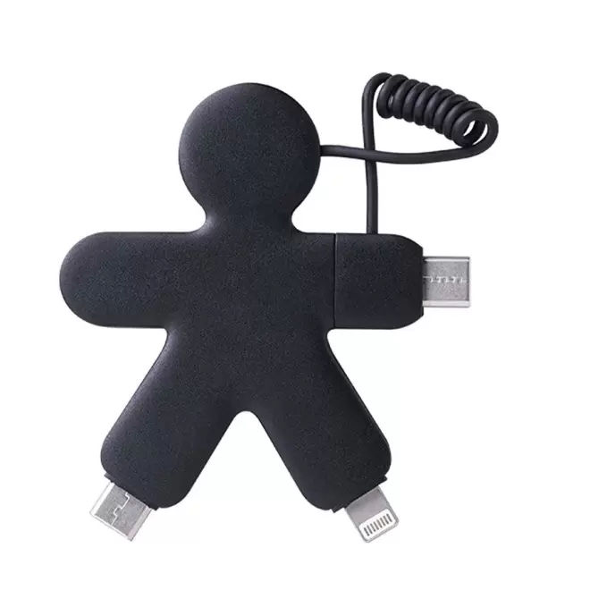 EXPRESS 72H - CÂBLE DE CHARGEMENT PUBLICITAIRE XOOPAR® 'BUDDY CABLE' - noir