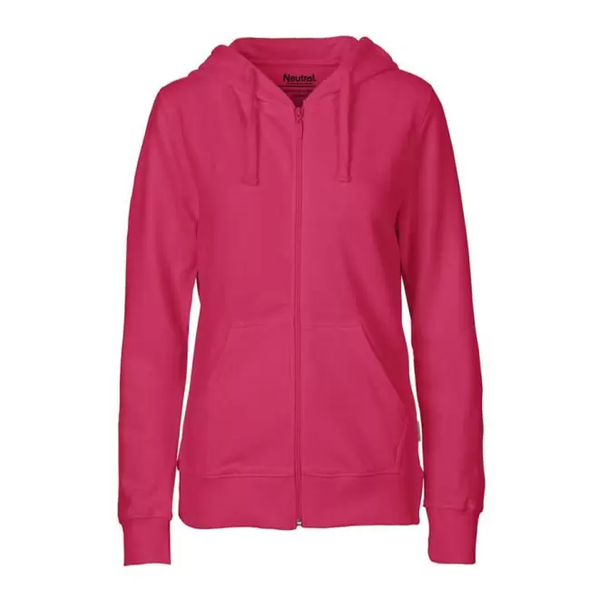SWEAT-SHIRT PERSONNALISÉ ZIP FEMME BIO NEUTRAL® 'YORIS FEMME' - pink