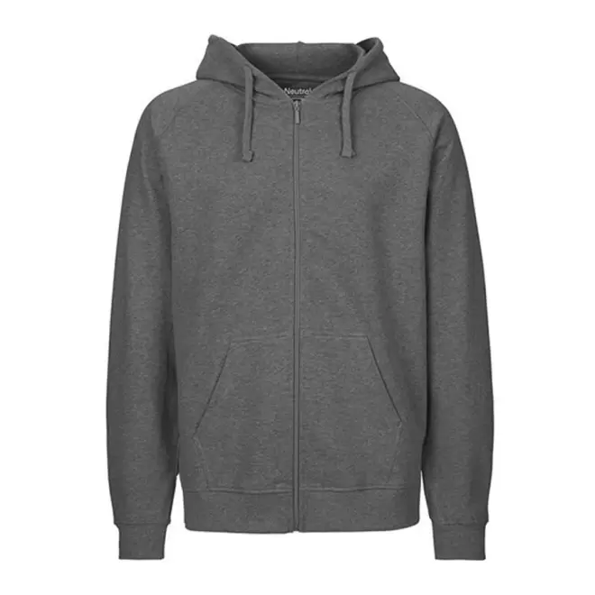 SWEAT-SHIRT PERSONNALISÉ ZIP HOMME BIO NEUTRAL® 'YORIS' - dark heather