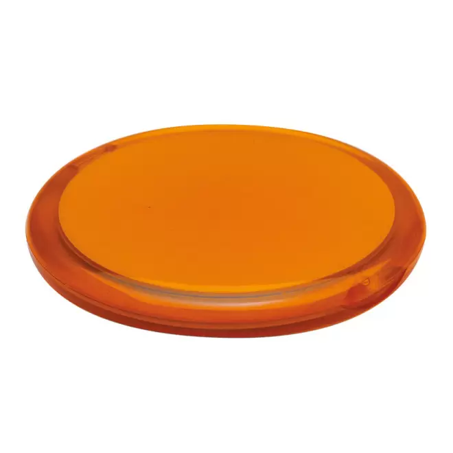 DOUBLE MIROIR DE POCHE PERSONNALISÉ 'BEAUTY DOUBLE' - orange