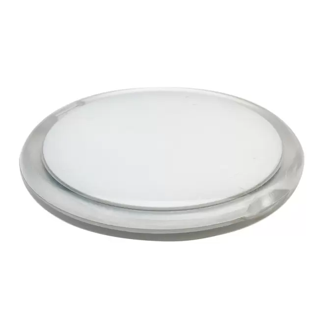 DOUBLE MIROIR DE POCHE PERSONNALISÉ 'BEAUTY DOUBLE' - blanc
