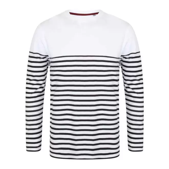 TEE-SHIRT MARINIÈRE PUBLICITAIRE MIXTE 'BRETON ML' - white/navy