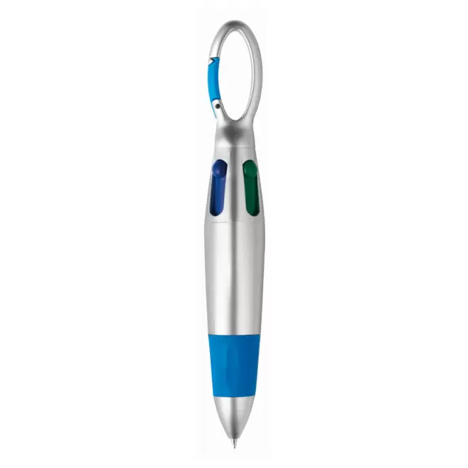 STYLO 4 COULEURS PUBLICITAIRE 'CROCHET' - bleu