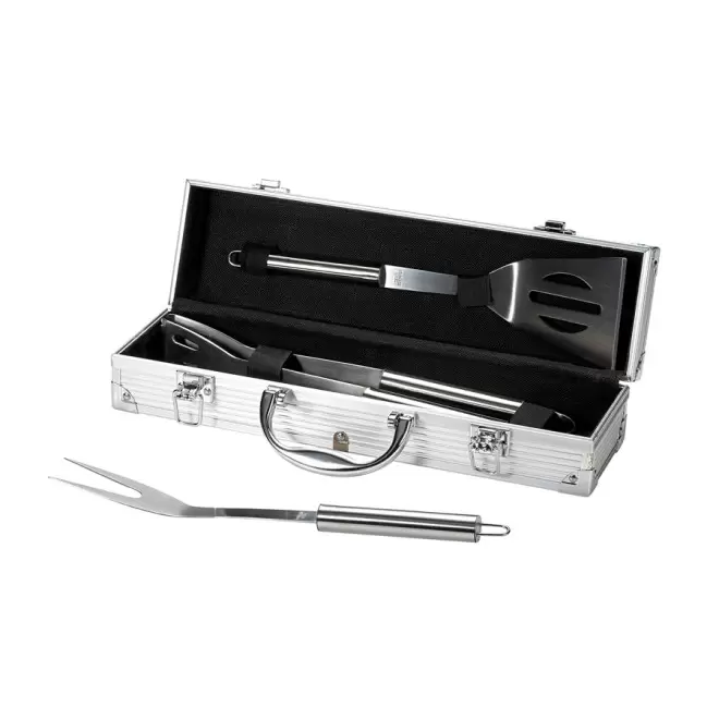 COFFRET BARBECUE 3 USTENSILES PERSONNALISÉS 'MALAWI' - métal