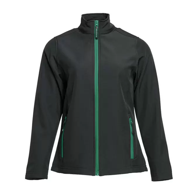 VESTE SOFTSHELL PERSONNALISEE FEMME PEN DUICK® 'MAGELLAN' - black/kelly green