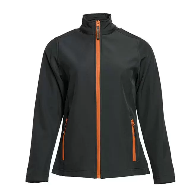 VESTE SOFTSHELL PERSONNALISEE FEMME PEN DUICK® 'MAGELLAN' - black/orange
