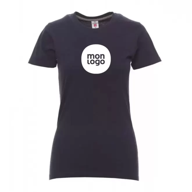 TEE-SHIRT PERSONNALISE FEMME PAYPER® 'SUNRISE' - bleu marine