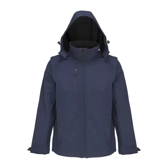 VESTE SOFTSHELL PERSONNALISÉE AMOVIBLE 'FALCON 3IN1' - bleu