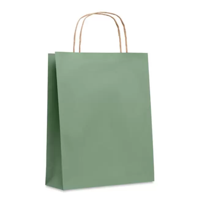 SAC PAPIER KRAFT ANSES TORSADEES 'HONDURO' 18X21X8 CM- EXPÉDITION RAPIDE 5 JOURS - vert