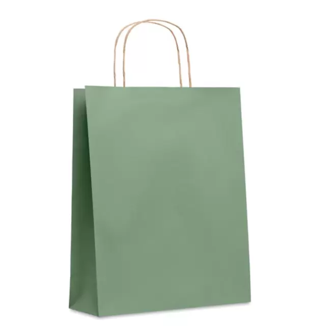 SAC PAPIER KRAFT ANSES TORSADEES 'HONDURO' 32X12X40 CM- EXPÉDITION RAPIDE 5 JOURS - vert
