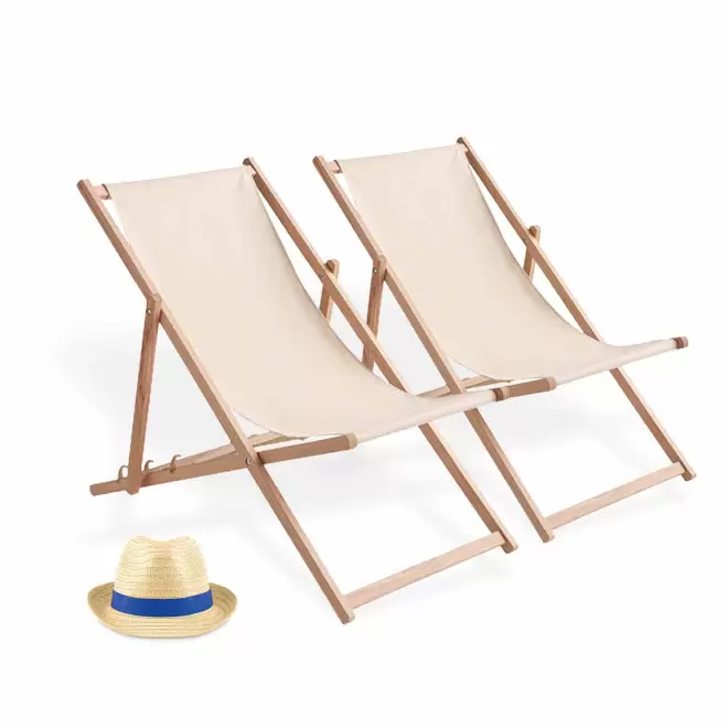 LOT 2 CHILIENNES ET 50 CHAPEAUX PERSONNALISABLE 'HURVOX' - bleu