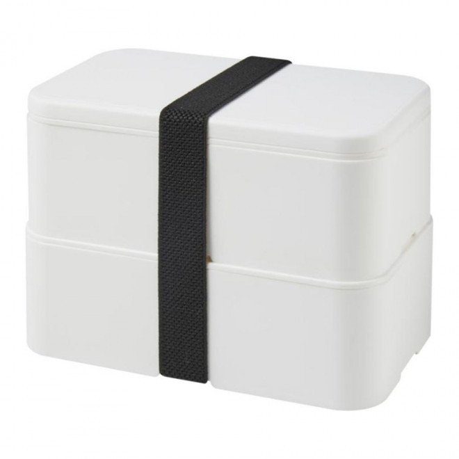 LUNCH BOX PERSONNALISABLE 'STOBO DOUBLE' - blanc/noir