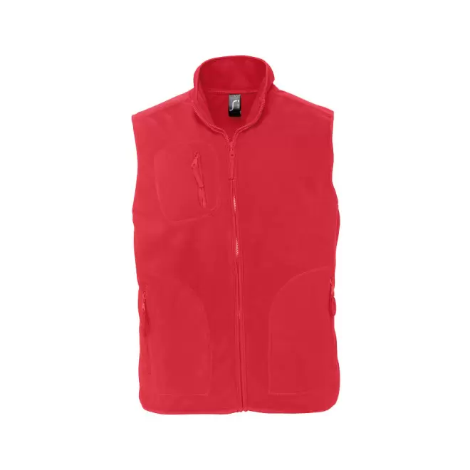 BODYWARMER PUBLICITAIRE POLAIRE MIXTE 'NORWAY' 320 GR/M² - rouge