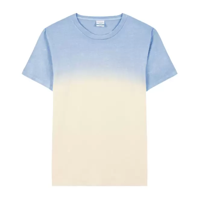 TEE-SHIRT PERSONNALISABLE MIXTE DYE 'SIMAO' - azur pastel