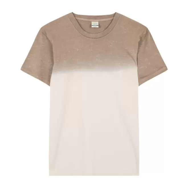 TEE-SHIRT PERSONNALISABLE MIXTE DYE 'SIMAO' - marron