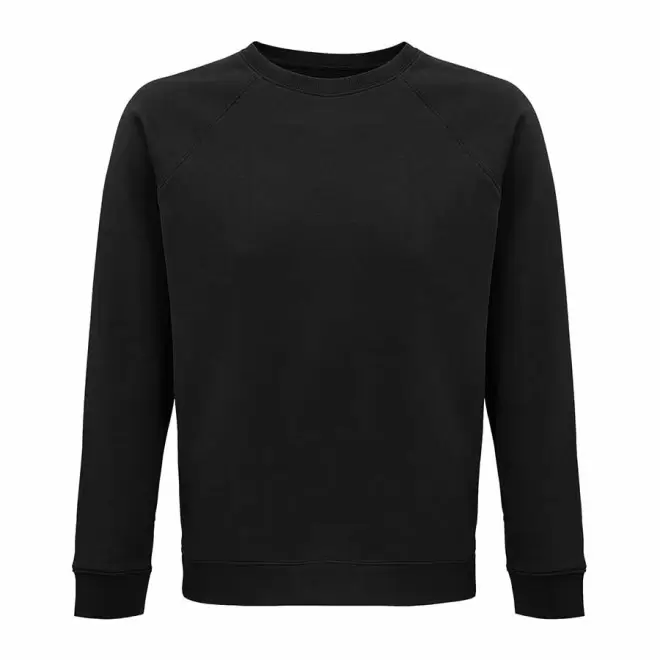 SWEAT-SHIRT PERSONNALISÉ BIO MIXTE COL ROND 'SPACE' - noir