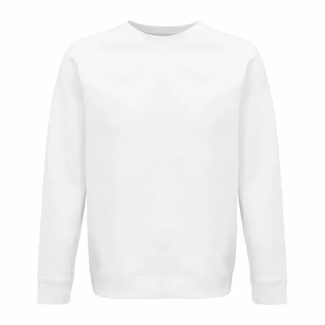 SWEAT-SHIRT PERSONNALISÉ BIO MIXTE COL ROND 'SPACE' - blanc