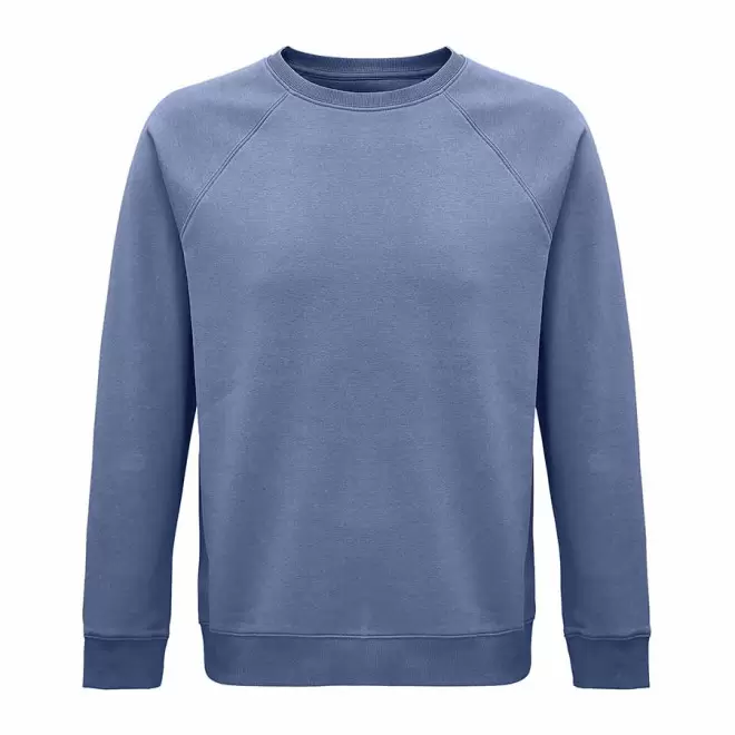SWEAT-SHIRT PERSONNALISÉ BIO MIXTE COL ROND 'SPACE' - bleu