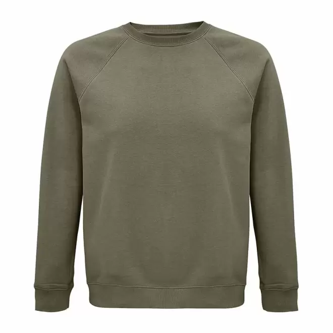 SWEAT-SHIRT PERSONNALISÉ BIO MIXTE COL ROND 'SPACE' - kaki