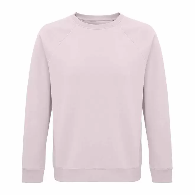 SWEAT-SHIRT PERSONNALISÉ BIO MIXTE COL ROND 'SPACE' - rose pale