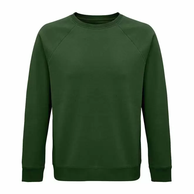 SWEAT-SHIRT PERSONNALISÉ BIO MIXTE COL ROND 'SPACE' - vert bouteille