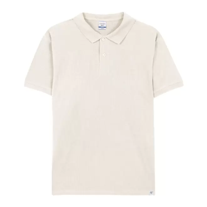 POLO MIXTE PERSONNALISABLE 'TERIM 180 BIO' - beige
