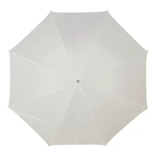PARAPLUIE PUBLICITAIRE MANCHE DROIT OUVERTURE AUTO 'ABERDEEN BOIS' - blanc