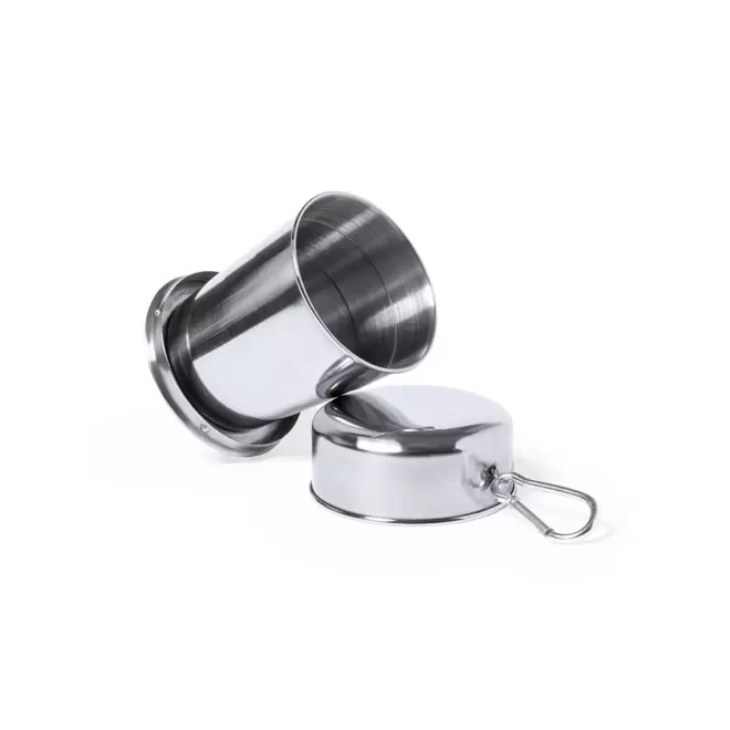 VERRE PLIABLE PERSONNALISABLE ACIER INOX 220 ML 'COTI' - argenté