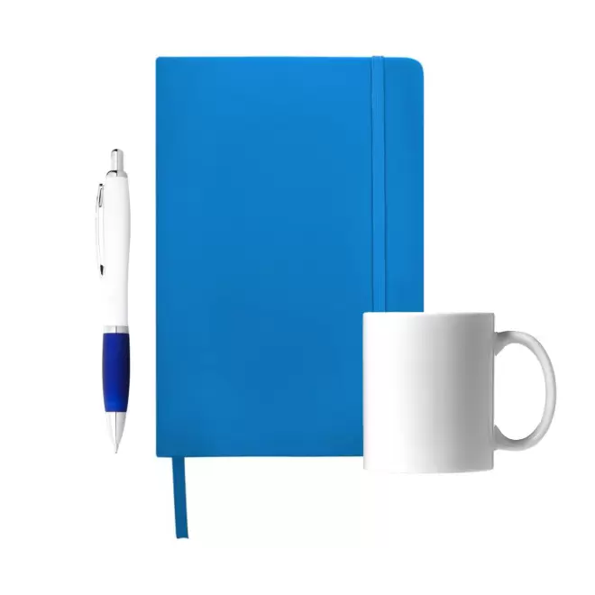 SET CARNET STYLO MUG PERSONNALISABLE 'JOSI' - bleu foncé