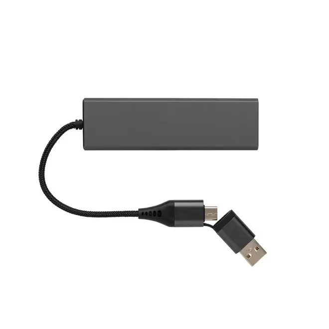 HUB USB PERSONNALISABLE 'GAZZIE' - gris
