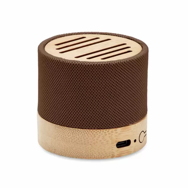 MINI ENCEINTE SANS FIL PERSONNALISABLE 'ELEG BAMBOU' - brun