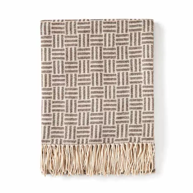 PLAID PERSONNALISABLE 'DUTHIL' - noir