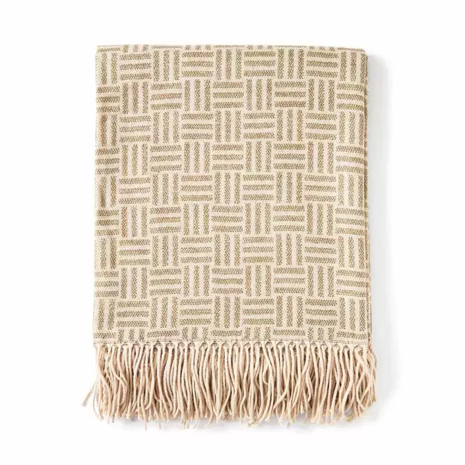 PLAID PERSONNALISABLE 'DUTHIL' - gris